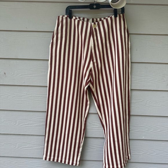 NWT CARON CALLAHAN DEXTER PANTS - AUBURN STRIPE size XL - Picture 12 of 16
